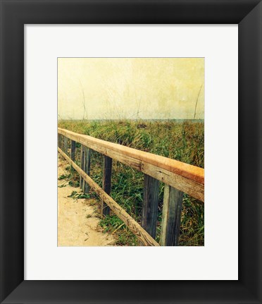 Framed Beach Rails II Print