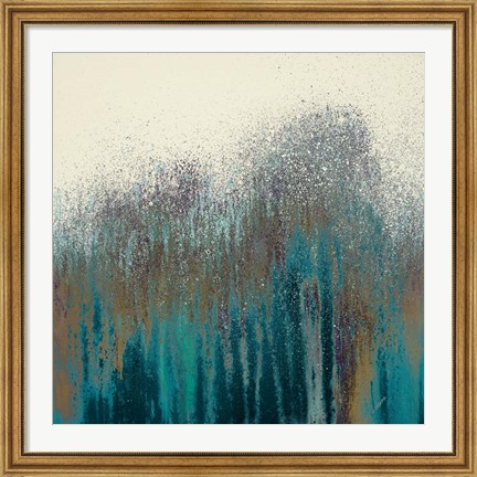 Framed Teal Woods Print