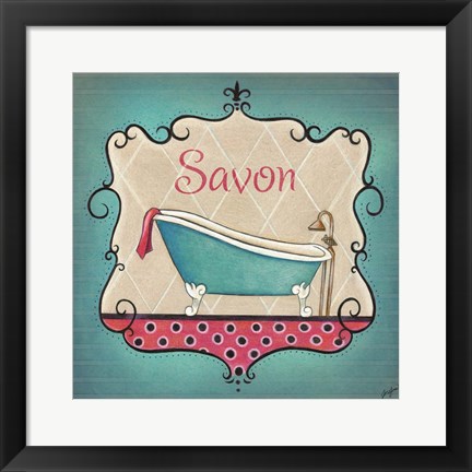 Framed Bain and Savon II Print