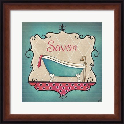 Framed Bain and Savon II Print