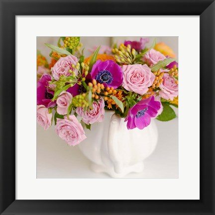 Framed Radiant Bouquet Square Print