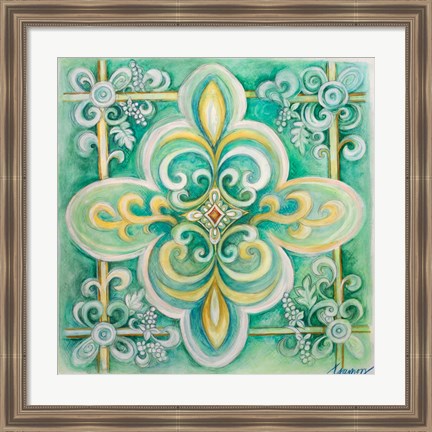 Framed French Medallion III Print