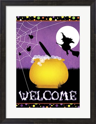 Framed Halloween Witch Print