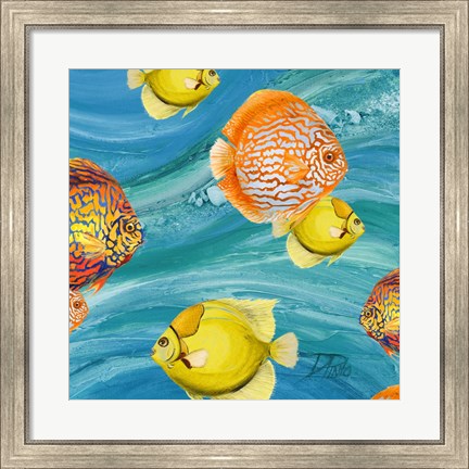 Framed Aquatic Sea Life I Print