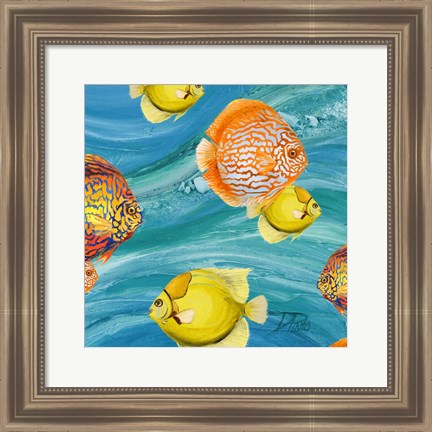 Framed Aquatic Sea Life I Print