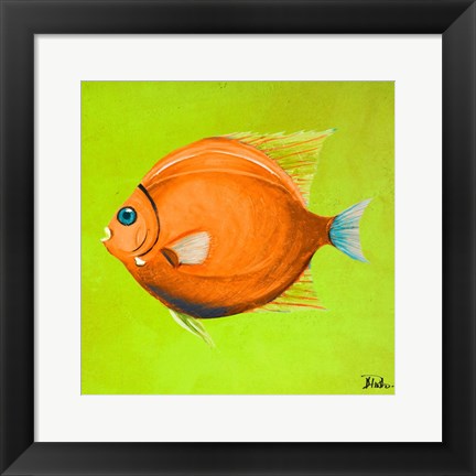 Framed Bright Aquatic Life II Print