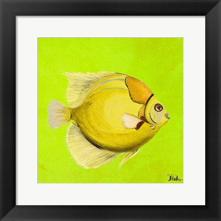 Framed Bright Aquatic Life III Print