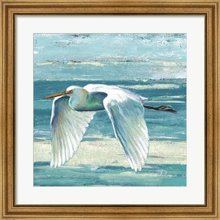 Framed Great Egret II Print