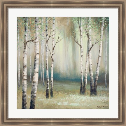 Framed Late September Birch I Print