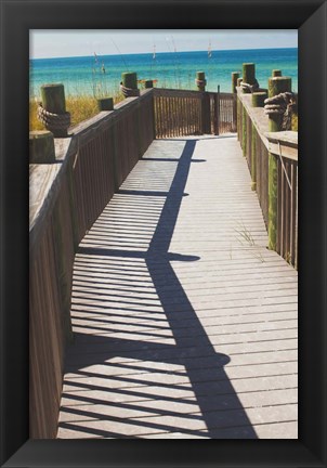 Framed Coast Dock I Print