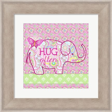 Framed Elephant I Print