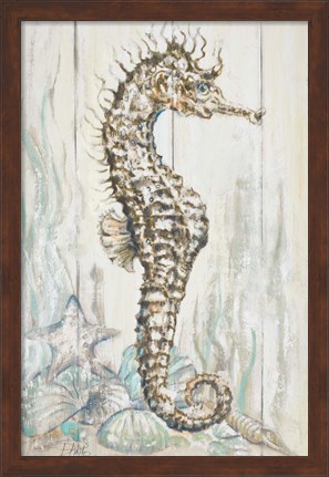 Framed Antique Sea Horse I Print