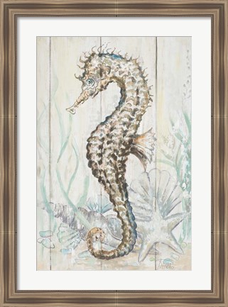 Framed Antique Sea Horse II Print