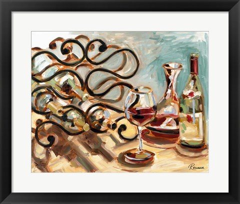 Framed Decanter and Wine Print