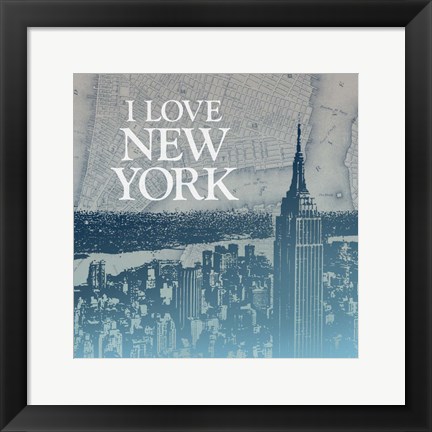 Framed City Love II Print