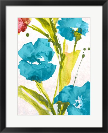 Framed Blue and Pink le Povat I Print