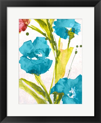 Framed Blue and Pink le Povat I Print