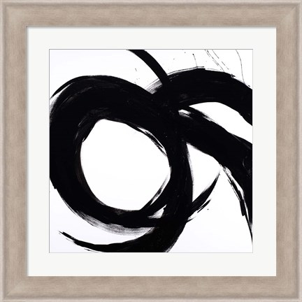 Framed Circular Strokes II Print