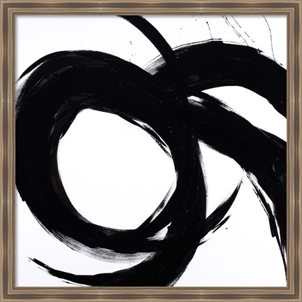 Framed Circular Strokes II Print