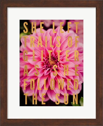 Framed Glittery Flower I Print