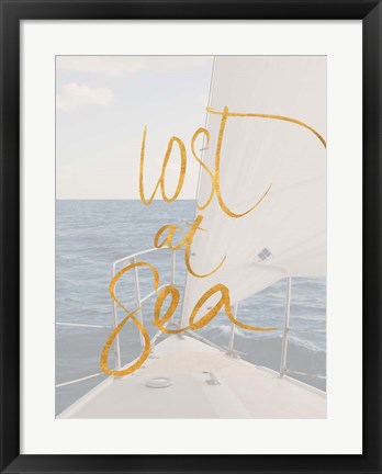 Framed Lost At Sea Print