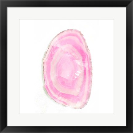 Framed Water Color Agate Square I Print