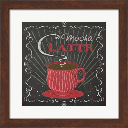 Framed Coffee Chalk Square II Print