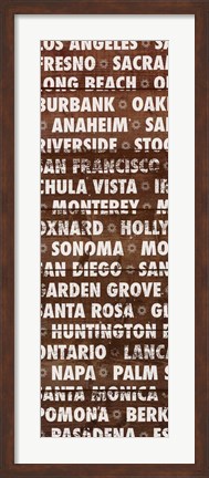 Framed California Wood Type Print