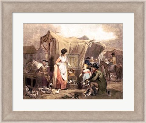 Framed Poultry Market Print