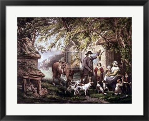 Framed Evening or the Sportsman&#39;s Return [L] Print