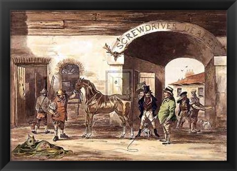 Framed Robert richard Scanland - Horse Dealing I 24x20 Print Print