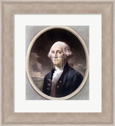 Framed George Washington Cameo Print