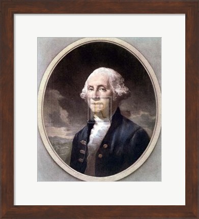 Framed George Washington Cameo Print