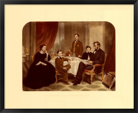 Framed Lincoln Family Print