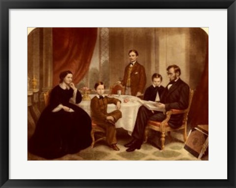 Framed Lincoln Family Print