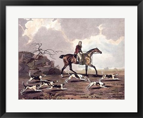 Framed Captain Ricketts on His Hunter Mask Print