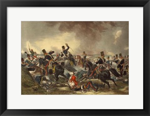 Framed Charge of the 3Rd Light Dragoons Print