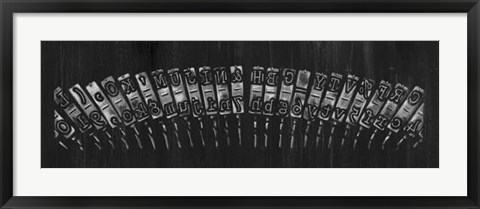 Framed Antique Typewriter Bars Print