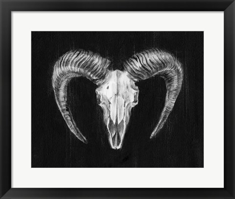 Framed Rustic Ram Mount II Print