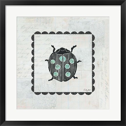 Framed Ladybug Stamp Print