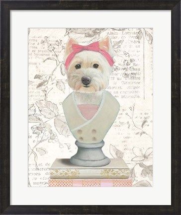 Framed Canine Couture Newsprint II Print