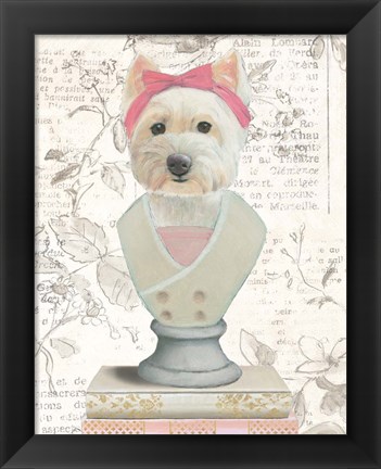 Framed Canine Couture Newsprint II Print