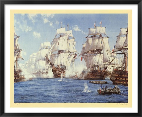 Framed Battle of Trafalgar Print