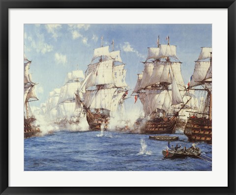 Framed Battle of Trafalgar Print