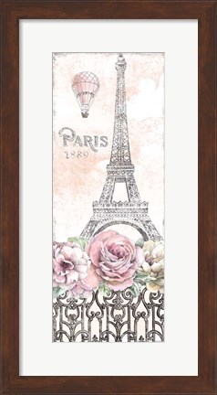 Framed Paris Roses Panel VIII Print