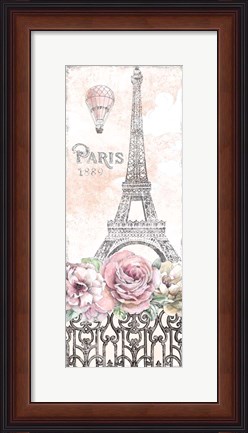 Framed Paris Roses Panel VIII Print