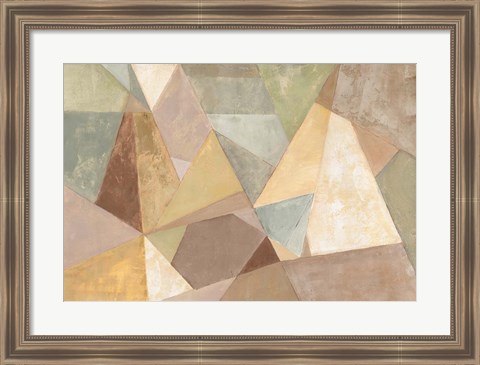 Framed Geometric Abstract Neutral Print