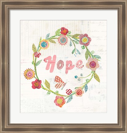 Framed Wreath Inspiration II Print