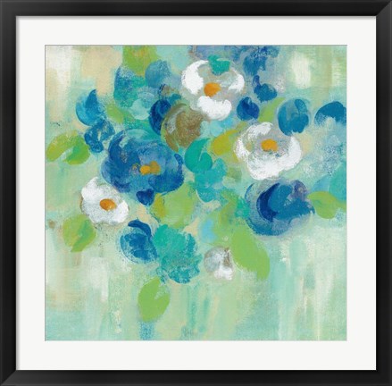 Framed Spring Aroma III White Flowers Print