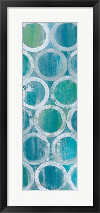 Framed Stack of Tubes Blue II Print